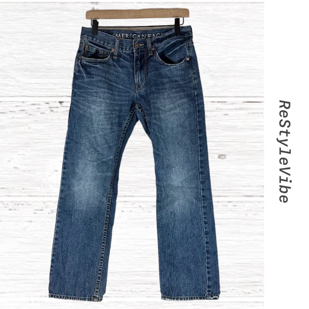 AMERICAN EAGLE Men’s Size 28x28 Denim Jeans Slim Straight Fit Style 100% Cotton